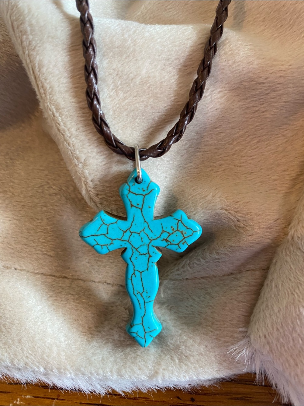 Turquoise Cross Pendant Necklace - Women Jewelry
